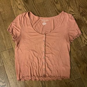 Two pack- Button up top and cropped high neck tank